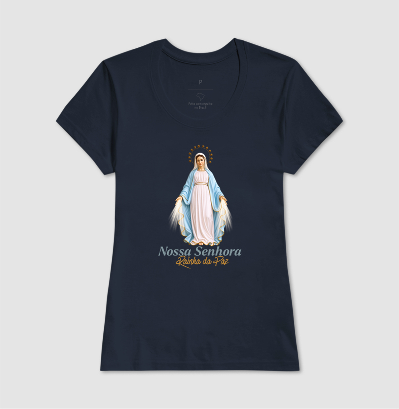 Camiseta Católica Nossa Senhora Rainha da Paz - Imagem 7