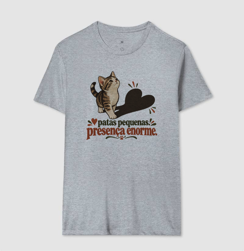 Camiseta Gato "patas pequenas, presença enorme" | Pelo & Pano - Imagem 8