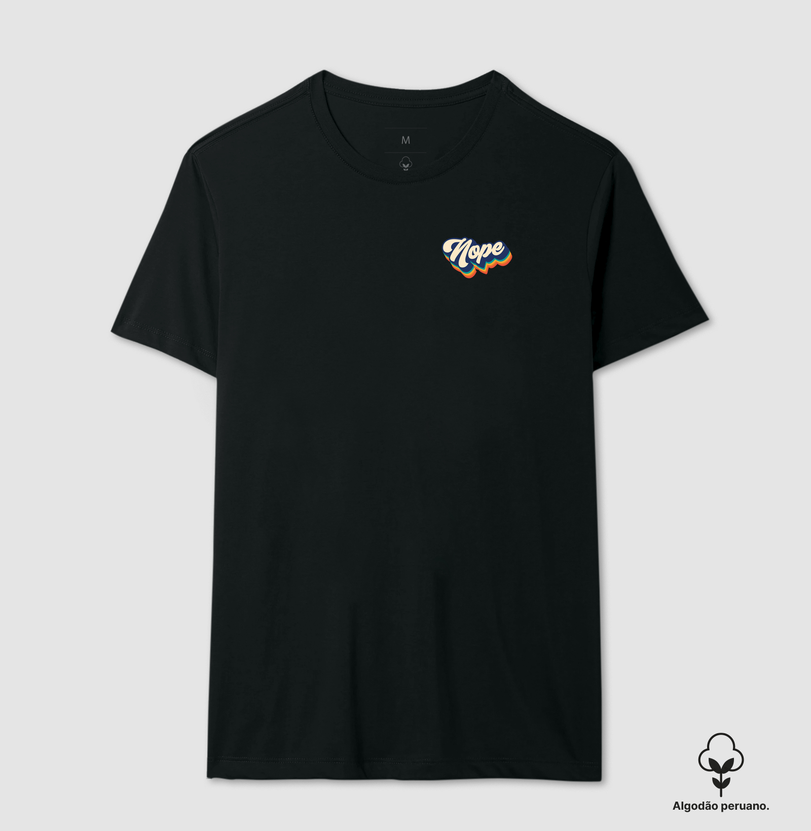 Camiseta Nope Retro Algodão Peruano - Imagem 5