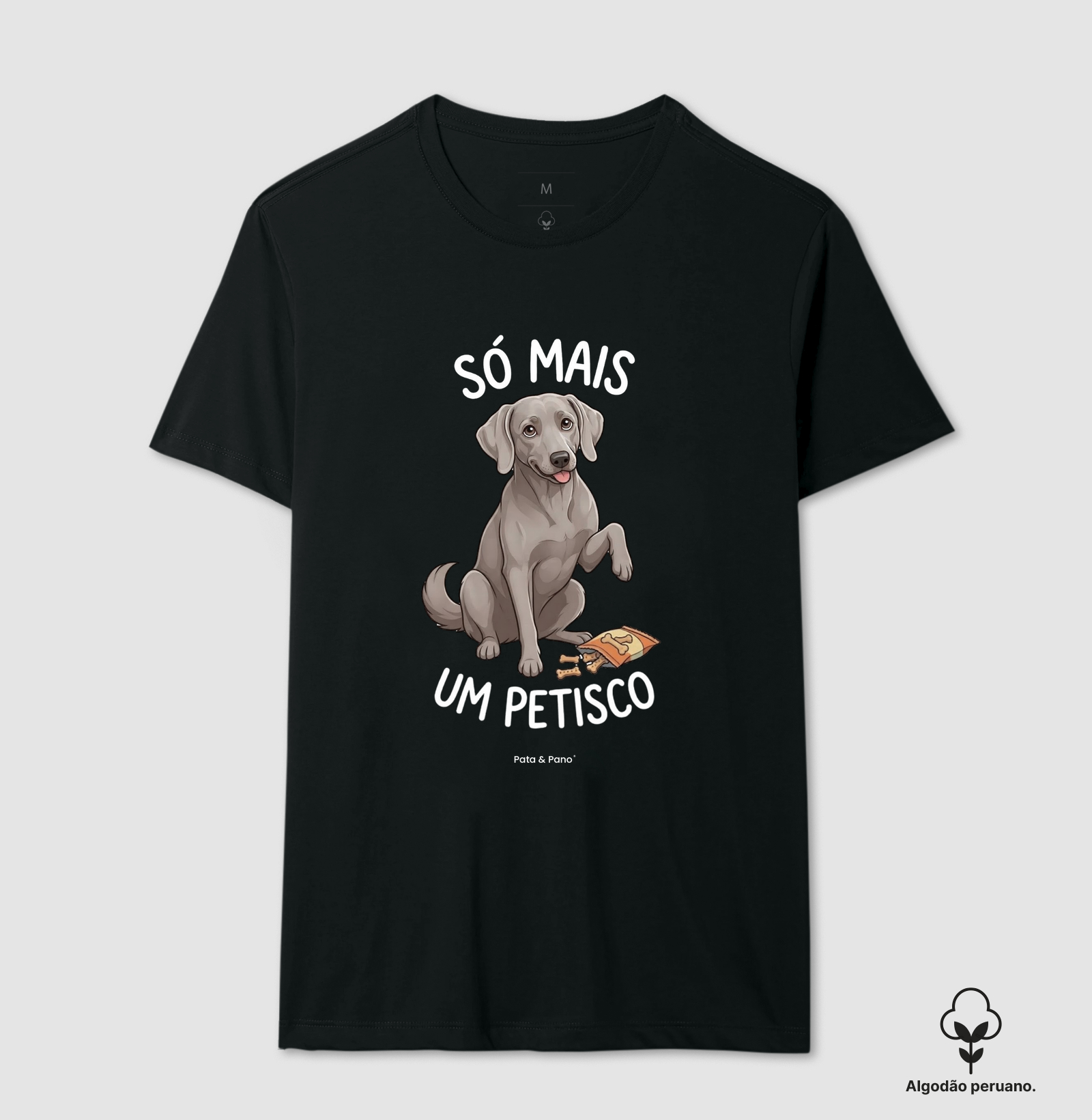 CAMISETA ALGODÃO PERUANO WEIMANARER PETISCO - Imagem 6