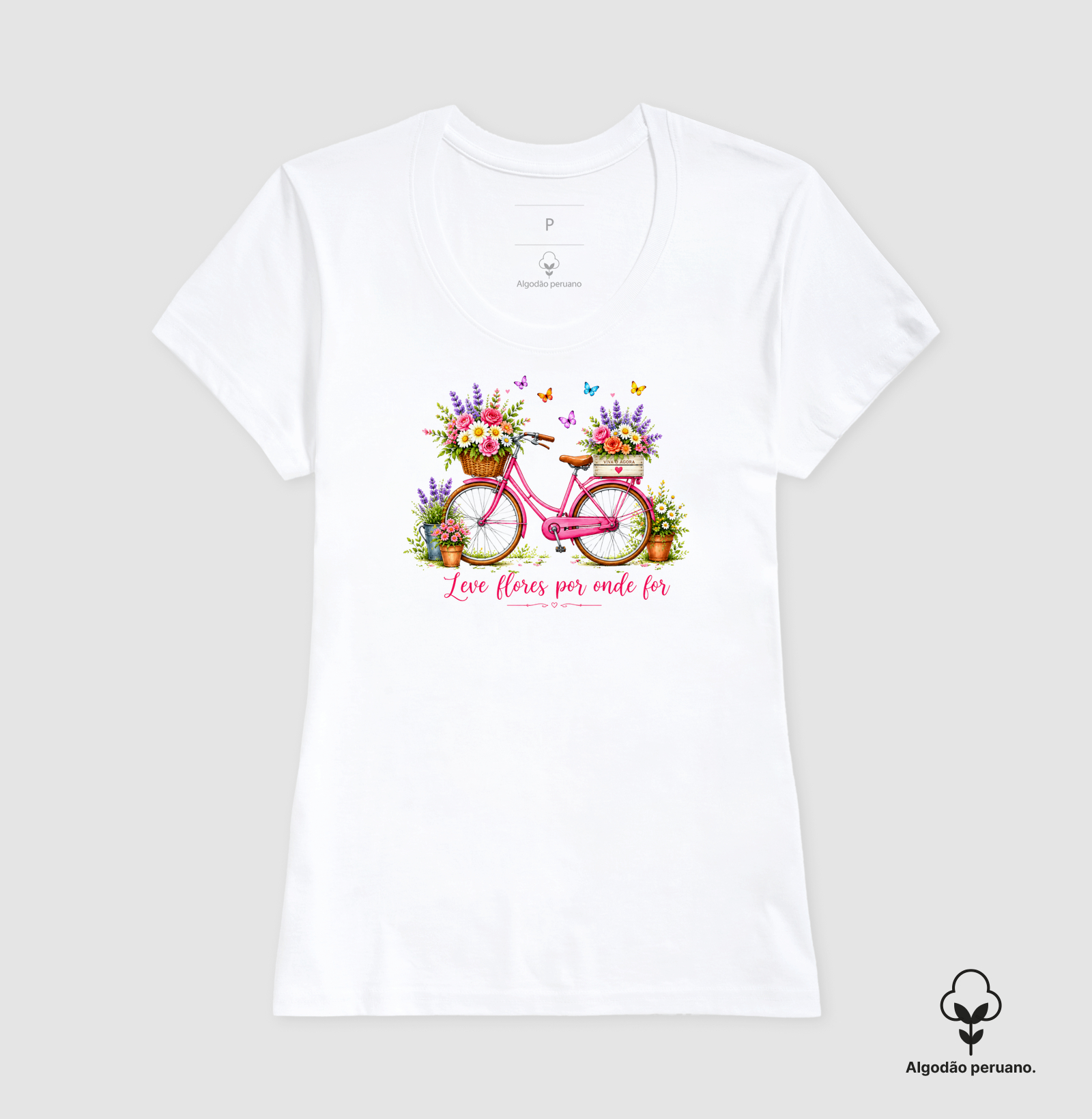 Camiseta Leve flores por onde for - Imagem 9