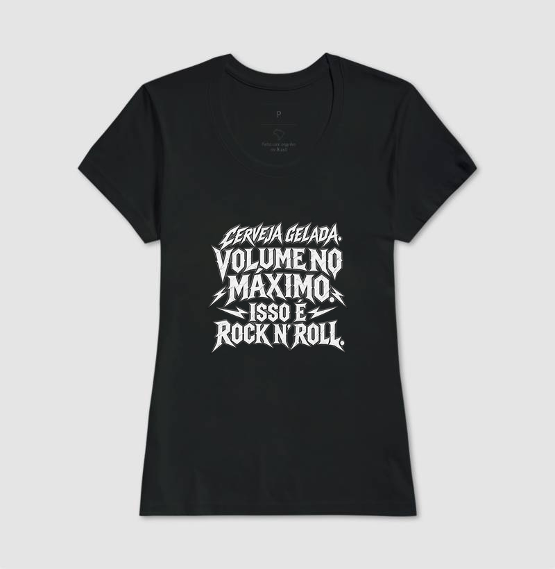 Camiseta Cerveja gelada. Volume no máximo. Isso é rock n' roll - Imagem 3