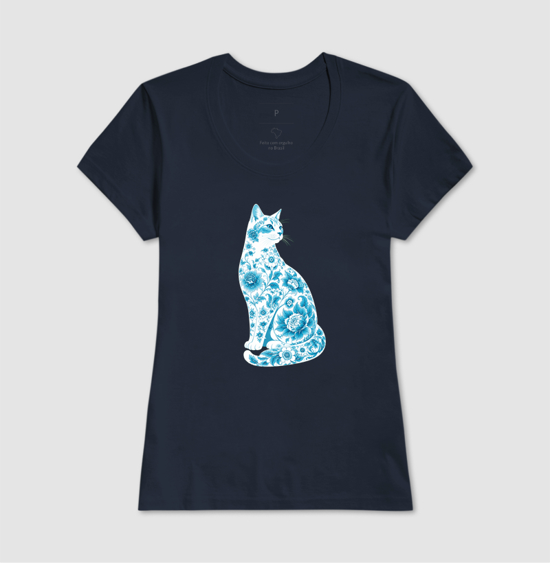 Gato Floral Azul - Imagem 7