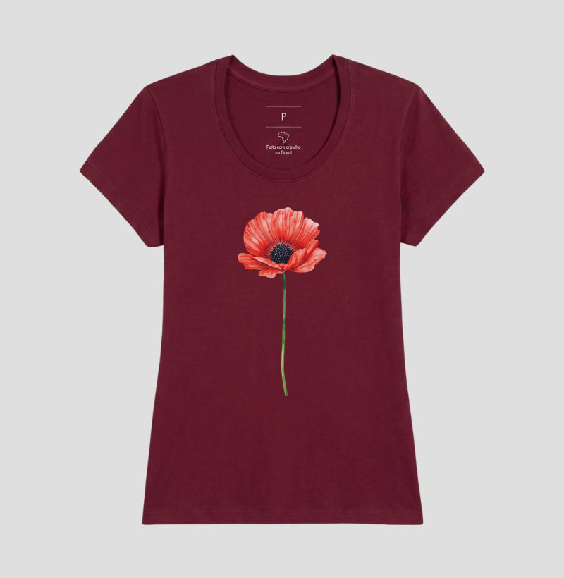 Poppy Bloom - Camiseta Algodão Premium - Imagem 19