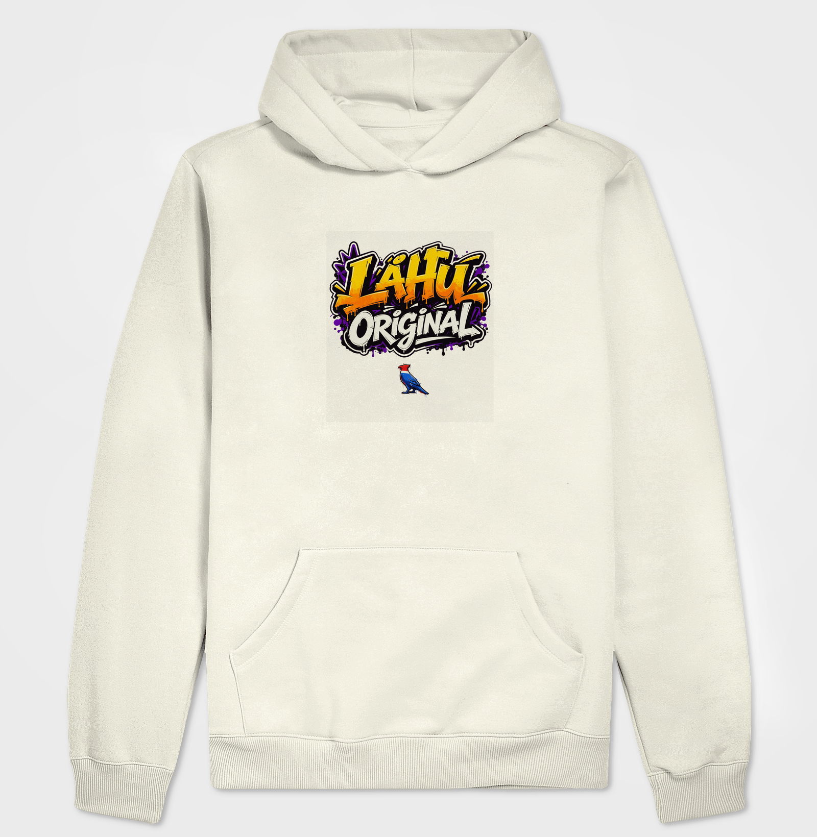 O grafite LÄHU Original brilha em tons vibrantes de laranja e roxo, traduzindo energia e movimento. Mistura perfeita entre arte de rua e moda contemporânea, feita para quem vive o estilo com propósito. - Imagem 3