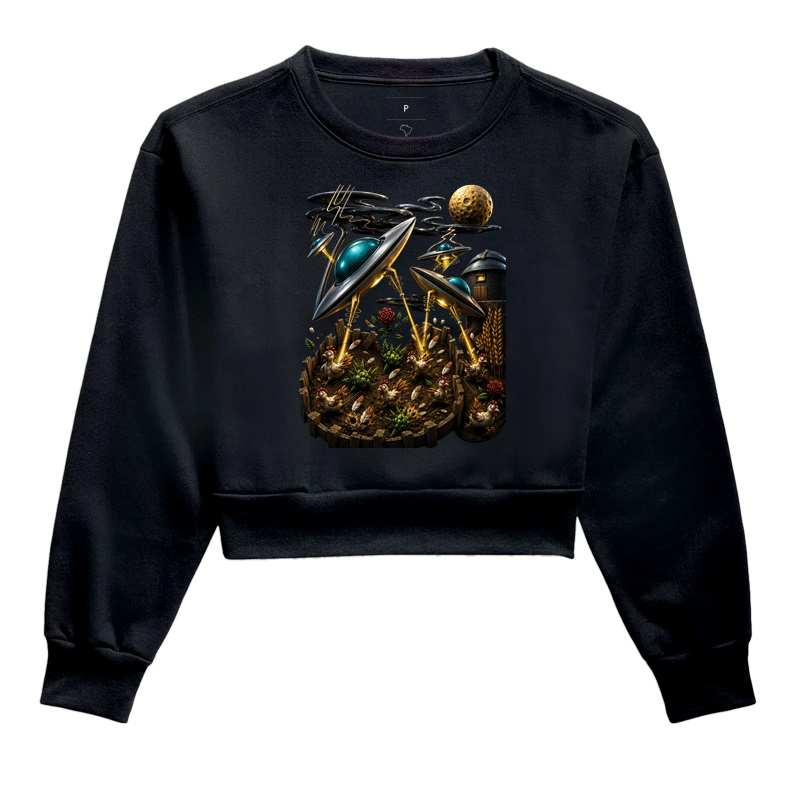 Cropped Moletom Atack Alien - Imagem 5