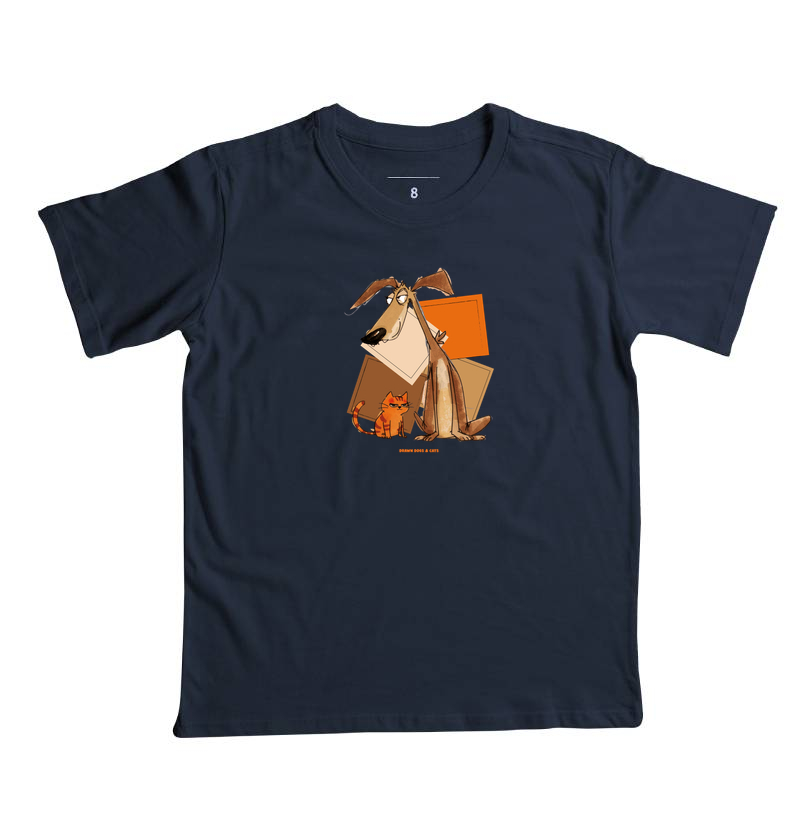 Cachorro e gato com fundo de quadrados - Imagem 4