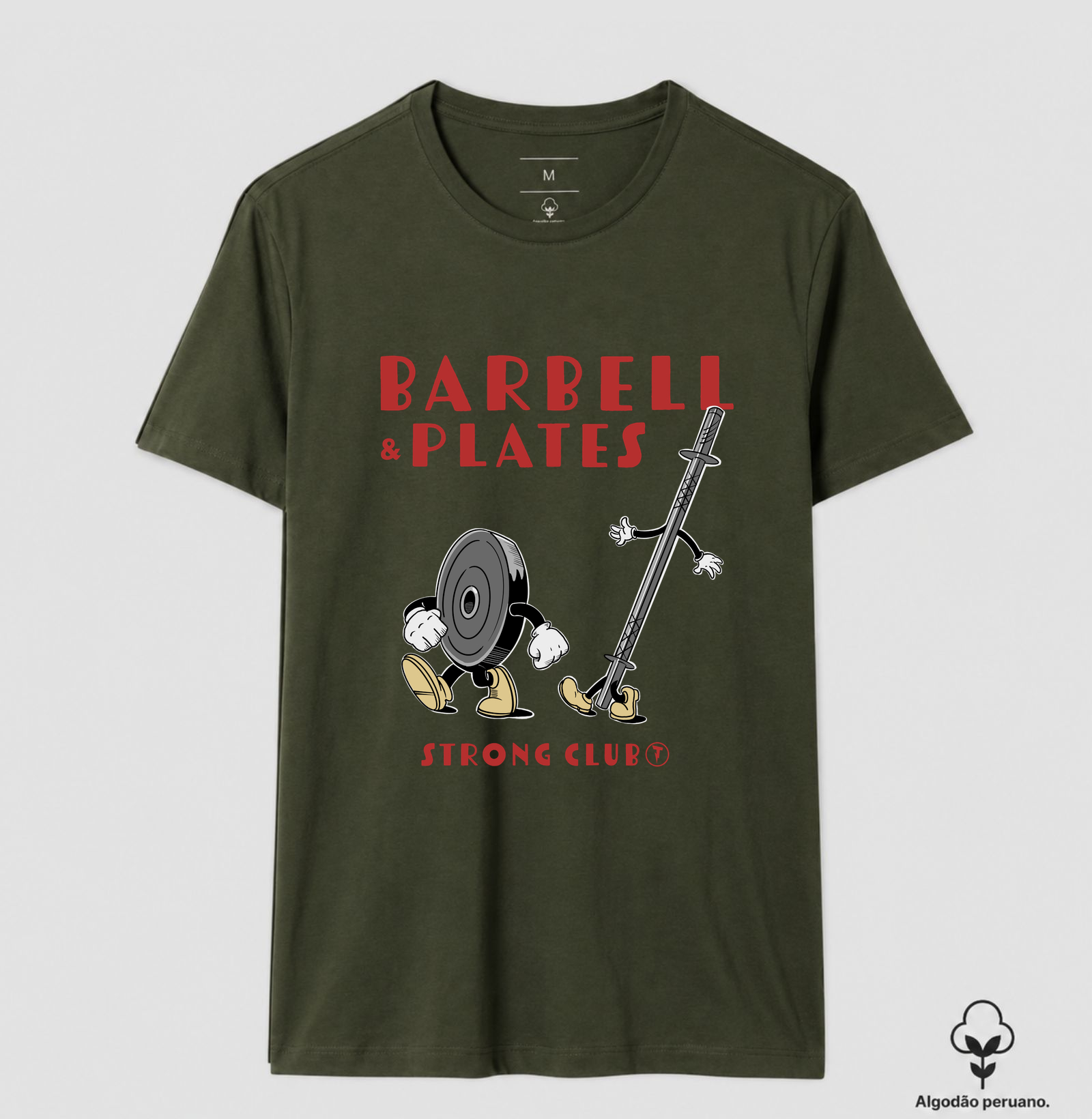 Camiseta Barbell & Plates Strong Club - Imagem 8