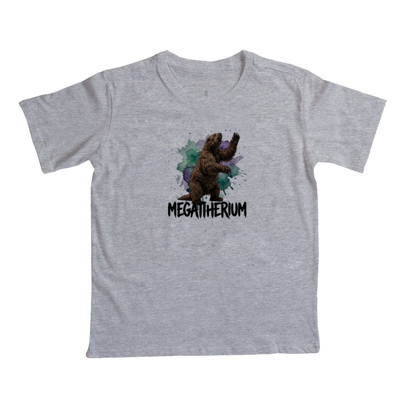  Camiseta Dinossauro Megatherium Algodão Premium Dinoloco  - Imagem 3