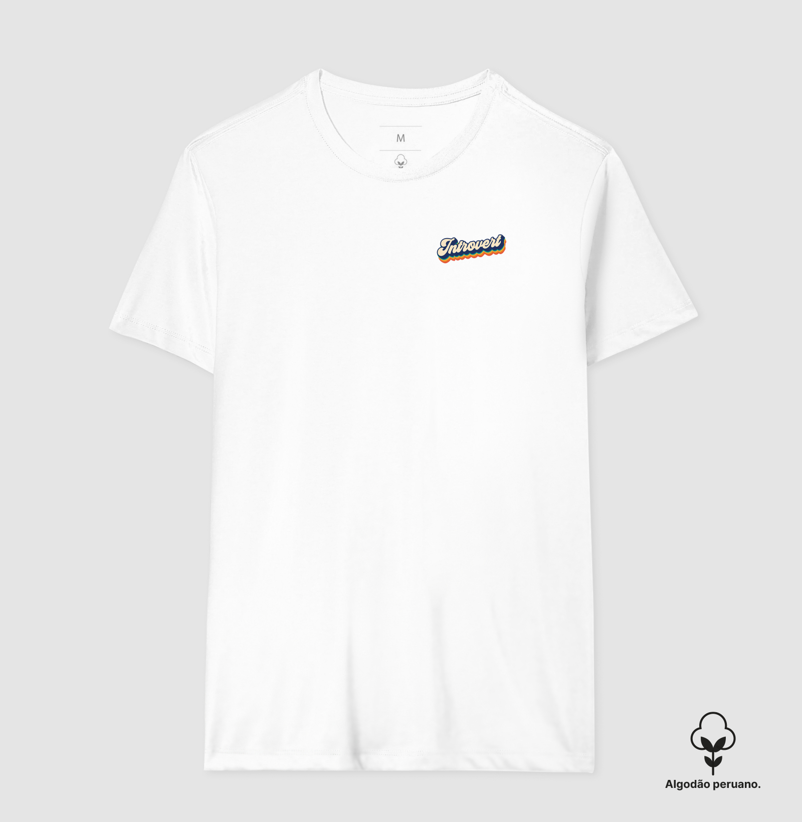 Camiseta Introvert  Retro Algodão Peruano - Imagem 5