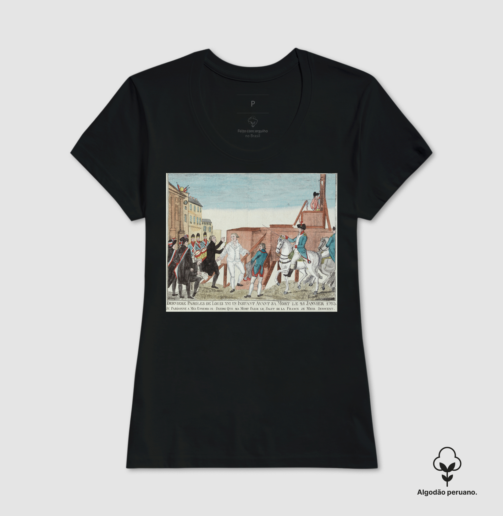 Camiseta Algodão Peruano As últimas palavras do rei Luís XVI - Imagem 4
