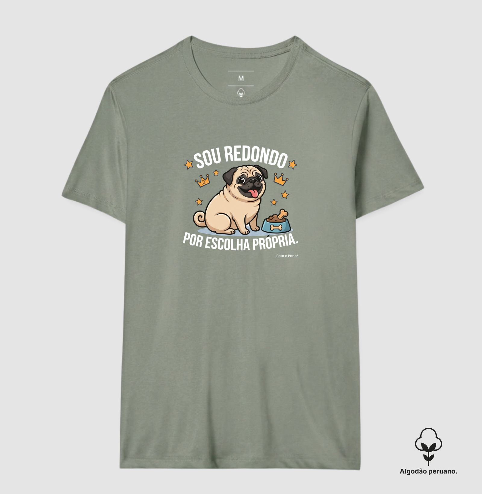 CAMISETA ALGODÃO PERUANO PUG REDONDO - Imagem 8