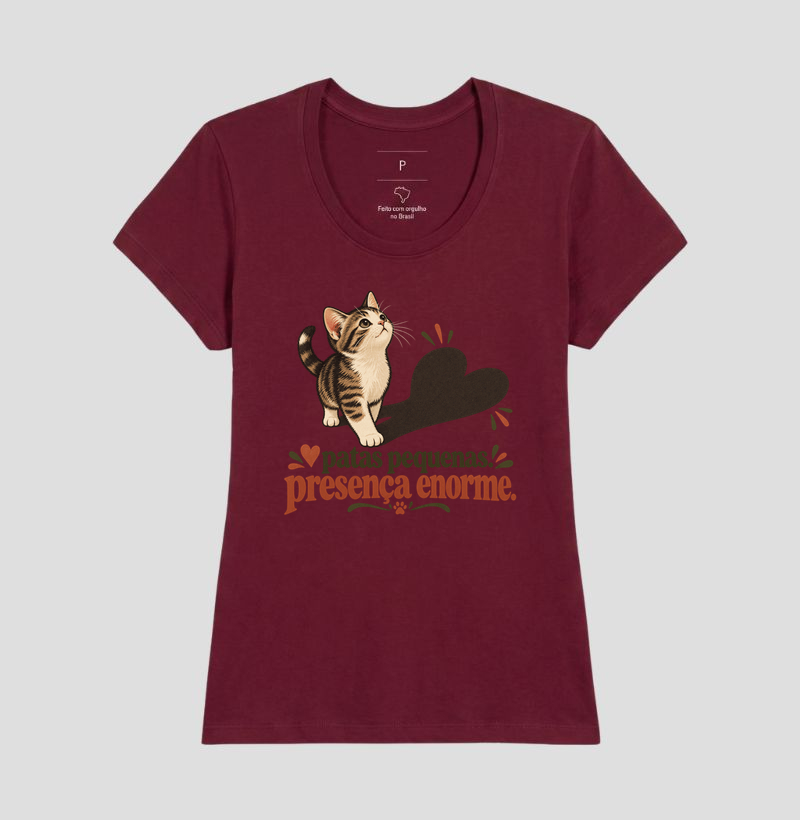 Camiseta Gato "patas pequenas, presença enorme" | Pelo & Pano - Imagem 19