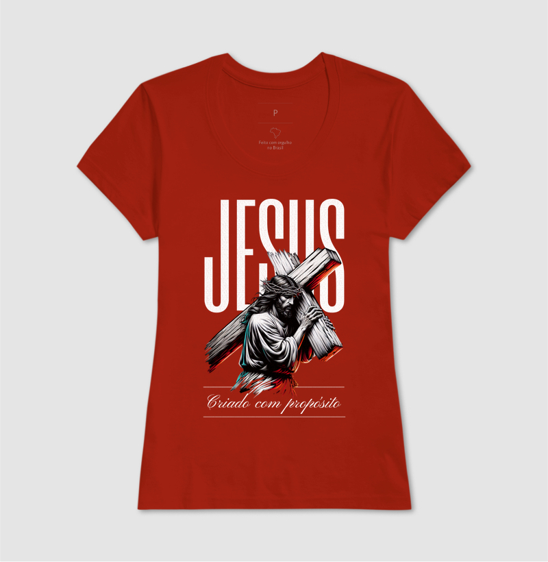 Camiseta Feminina Acinturada Criado Com Propósito - Imagem 4