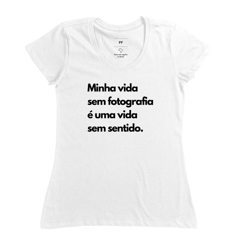 Camiseta minha vida sem fotografia - Imagem 5