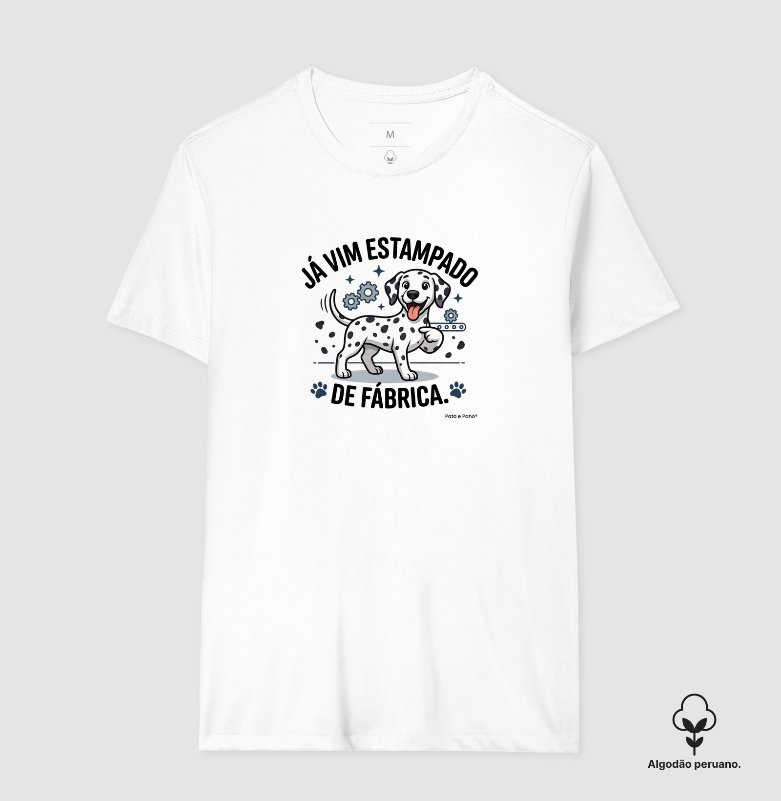 CAMISETA ALGODÃO PERUANO DALMATA ESTAMPADO - Imagem 3