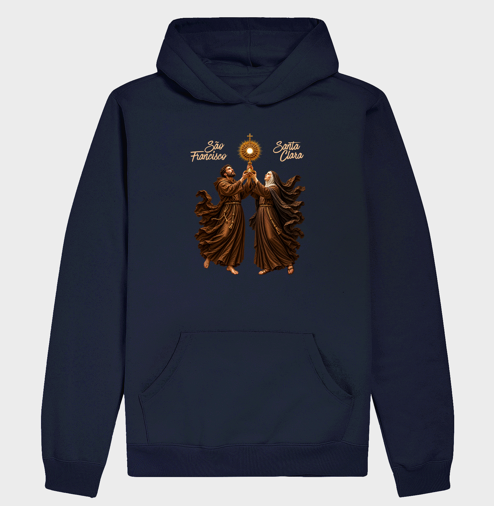 Hoodie Moletom São Francisco e Santa Clara de Assis - Adoradores do Santíssimo - Imagem 4
