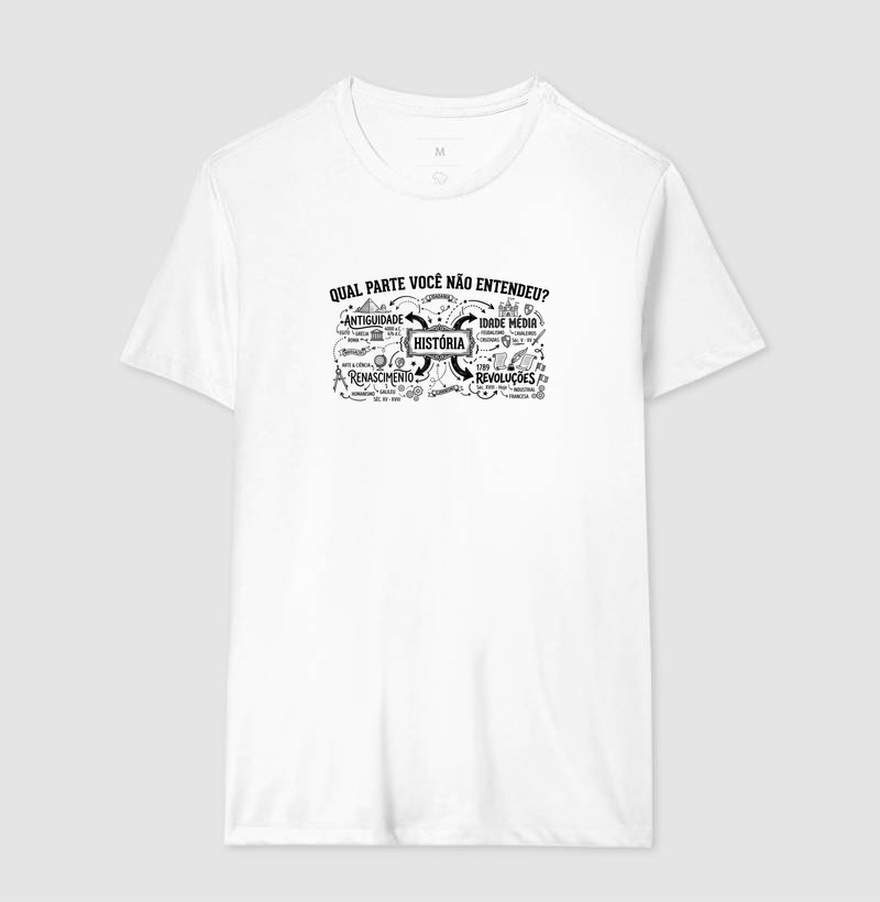 Camiseta Unissex Algodão Qual Parte Você Não Entendeu Professor História - Imagem 4