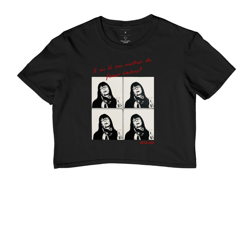 Camiseta Feminina Eu Lá Sou Mulher de Fazer Backup Frase Engraçada Pop Art Estampa Unissex - Imagem 2