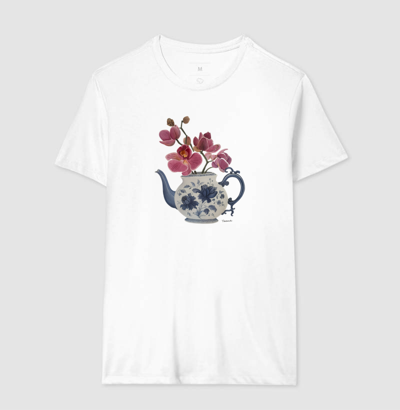 Camiseta Vaso Floral com Orquideas TAANA - Imagem 4
