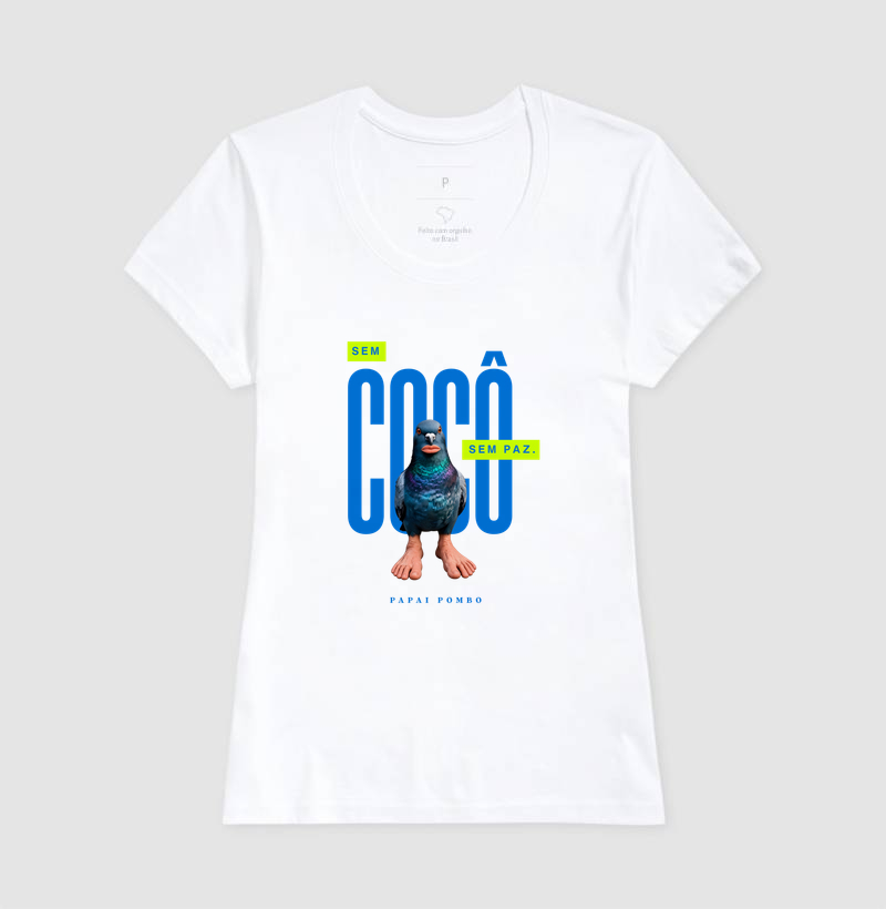 T-SHIRT SEM COCÔ, SEM PAZ. - Imagem 5