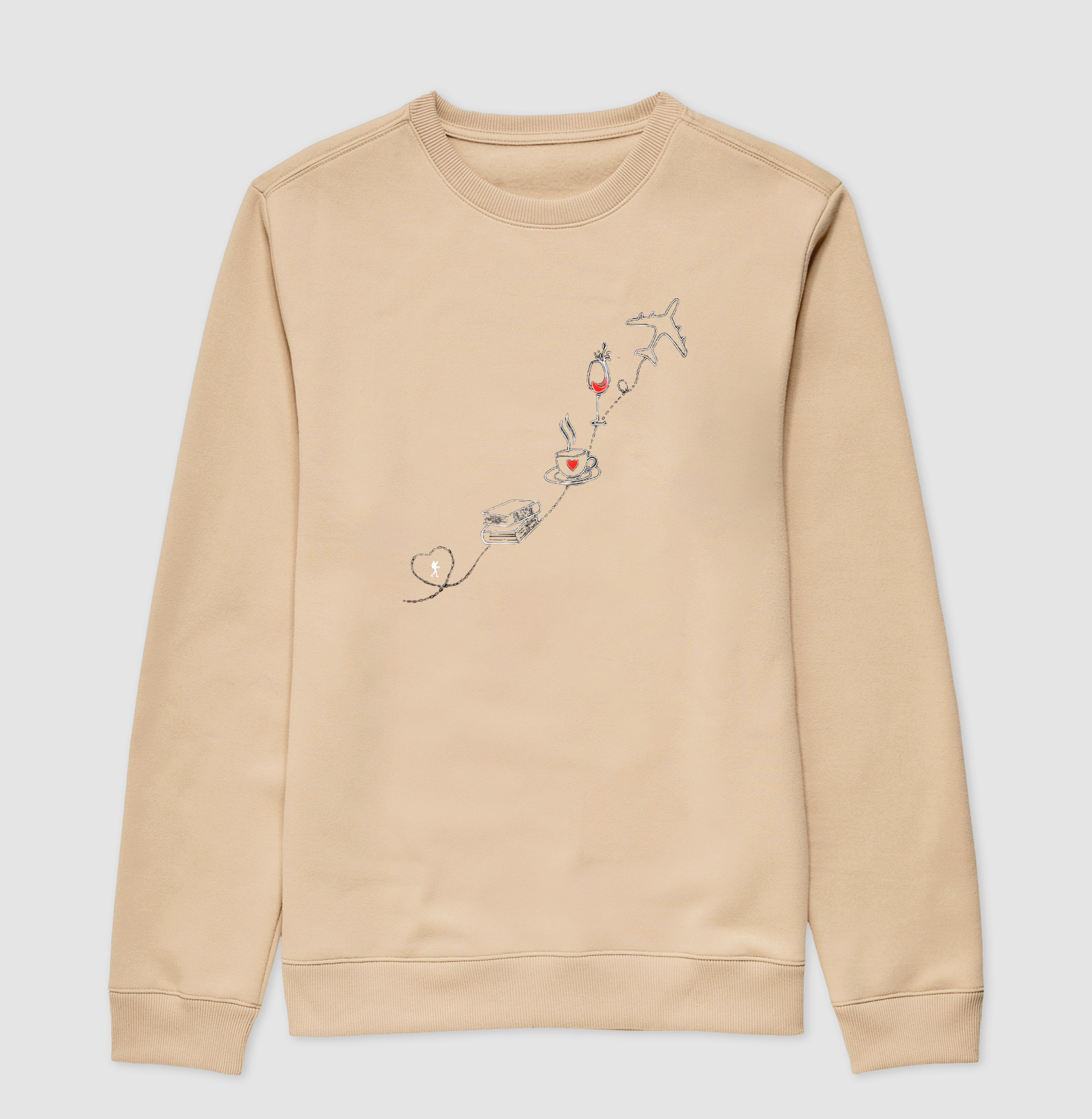 Camiseta Livro Cafe Vinho Aviao | Rota da Vida Viajante | Colecao Viciados em Viagem - Imagem 3