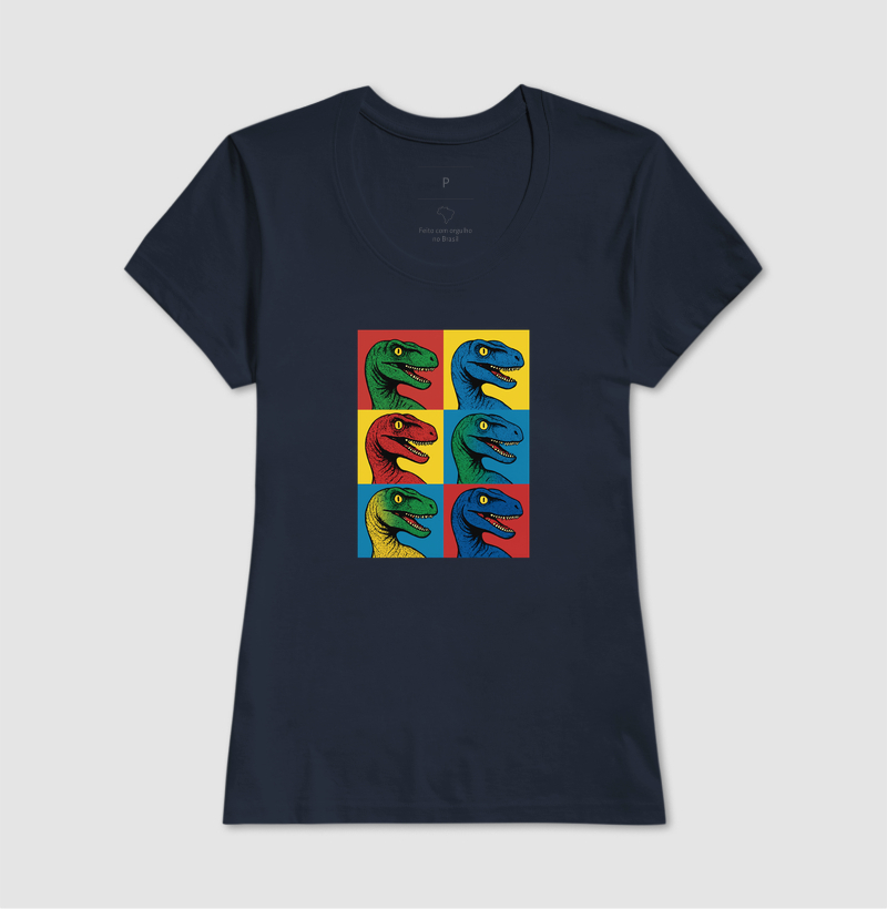 Camiseta Dino Pop Velociraptor - Imagem 9