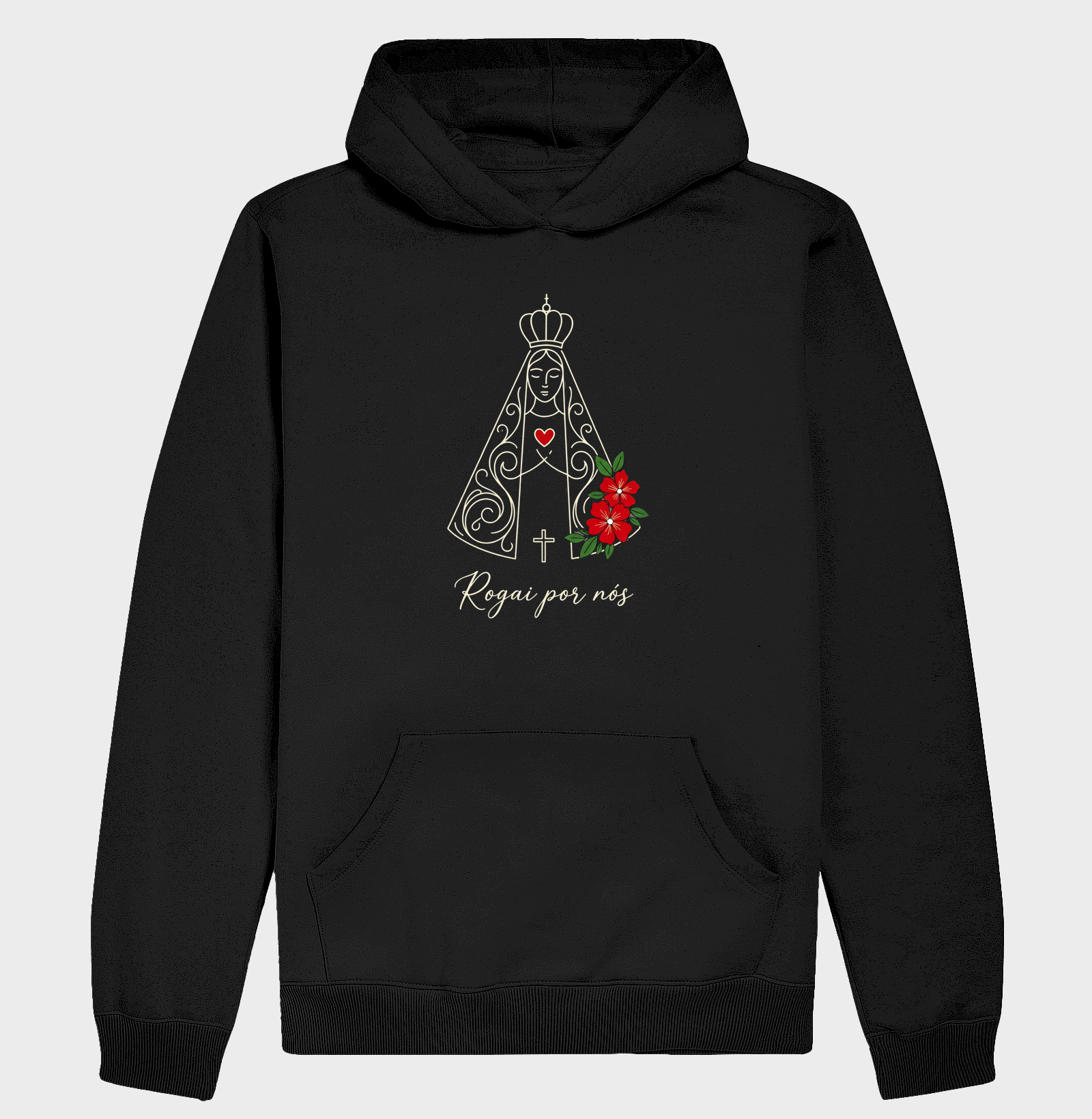 Moletom com Capuz Nossa Senhora Aparecida Rosas - Imagem 2