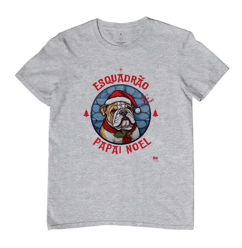Camiseta Bulldog Ingles "Esquadrão Papai Noel" - Imagem 8