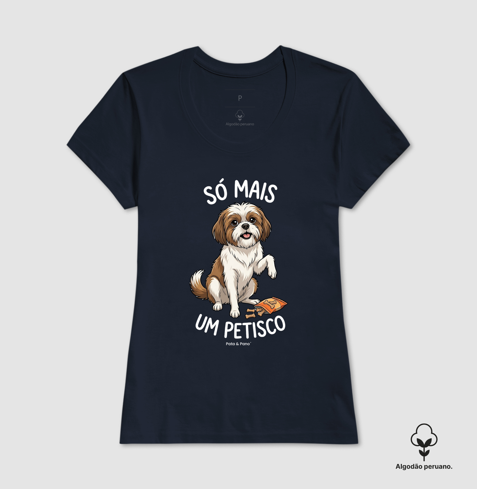 CAMISETA ALGODÃO PERUANO SHIHTZU PETISCO - Imagem 5