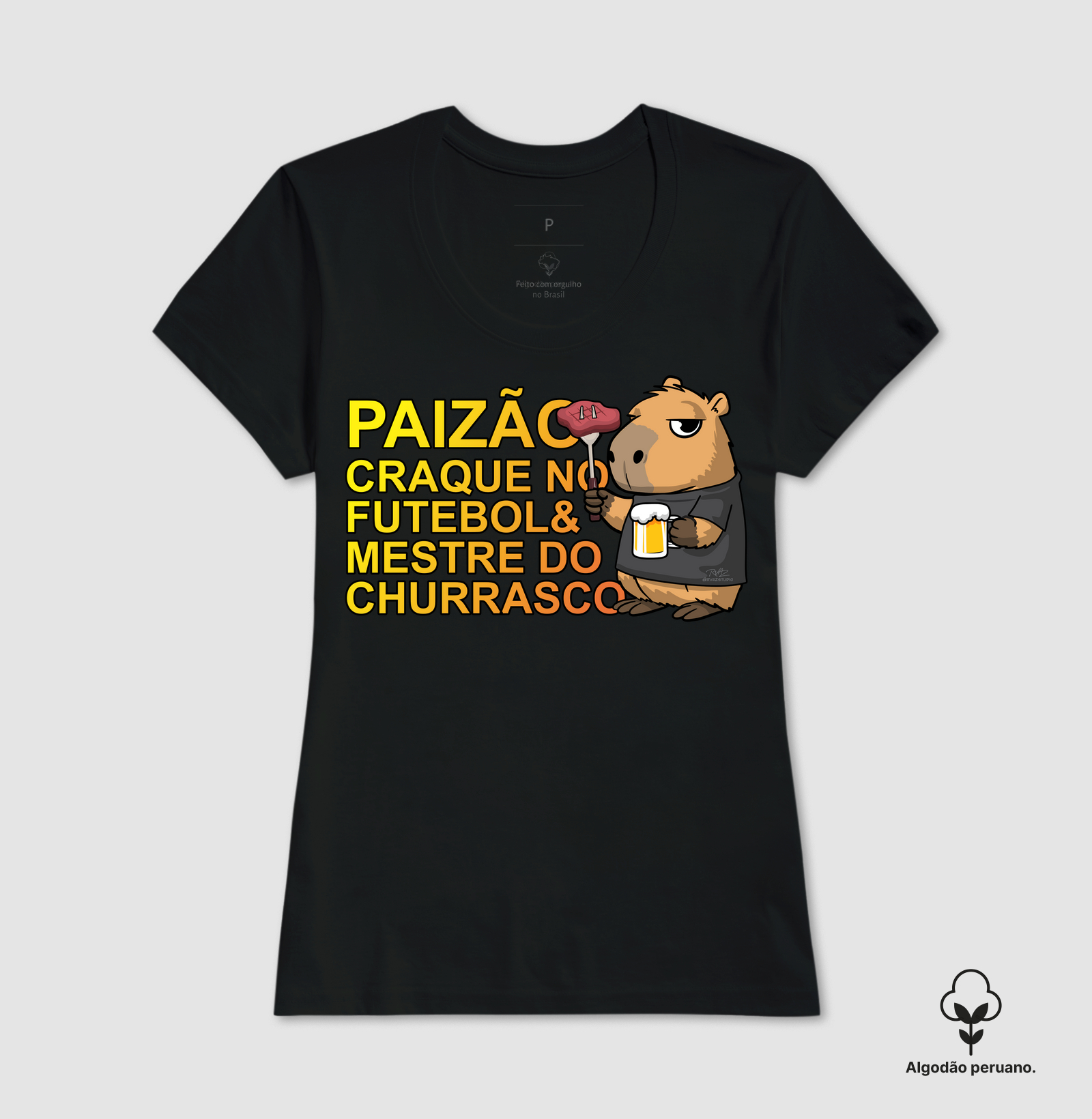 Camiseta Capivara Pai Churrasco - Imagem 4