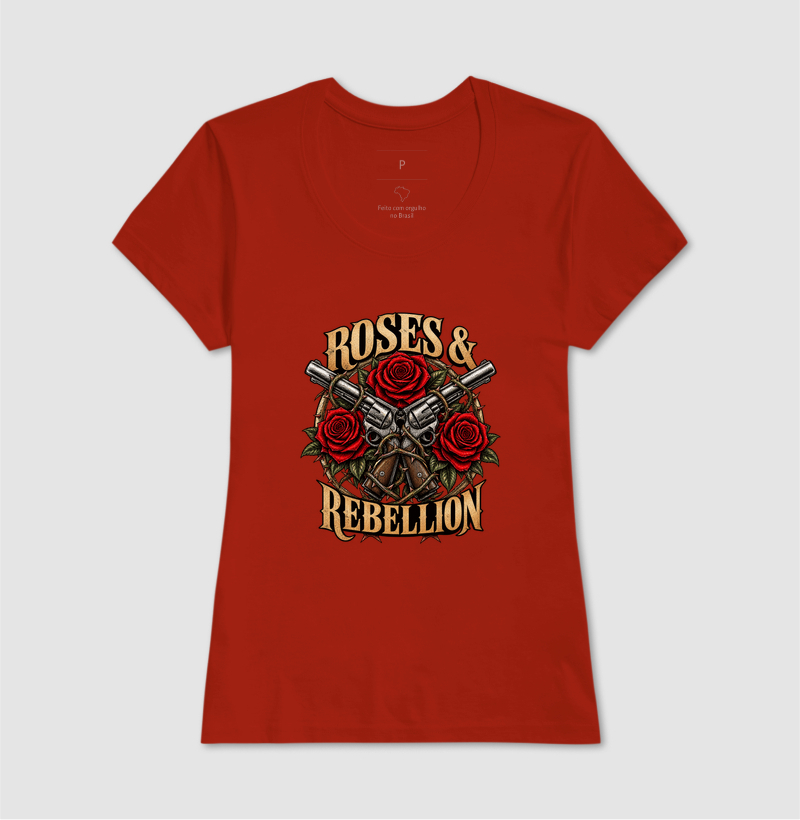 Camiseta Rock Vintage Roses & Rebellion - Imagem 11