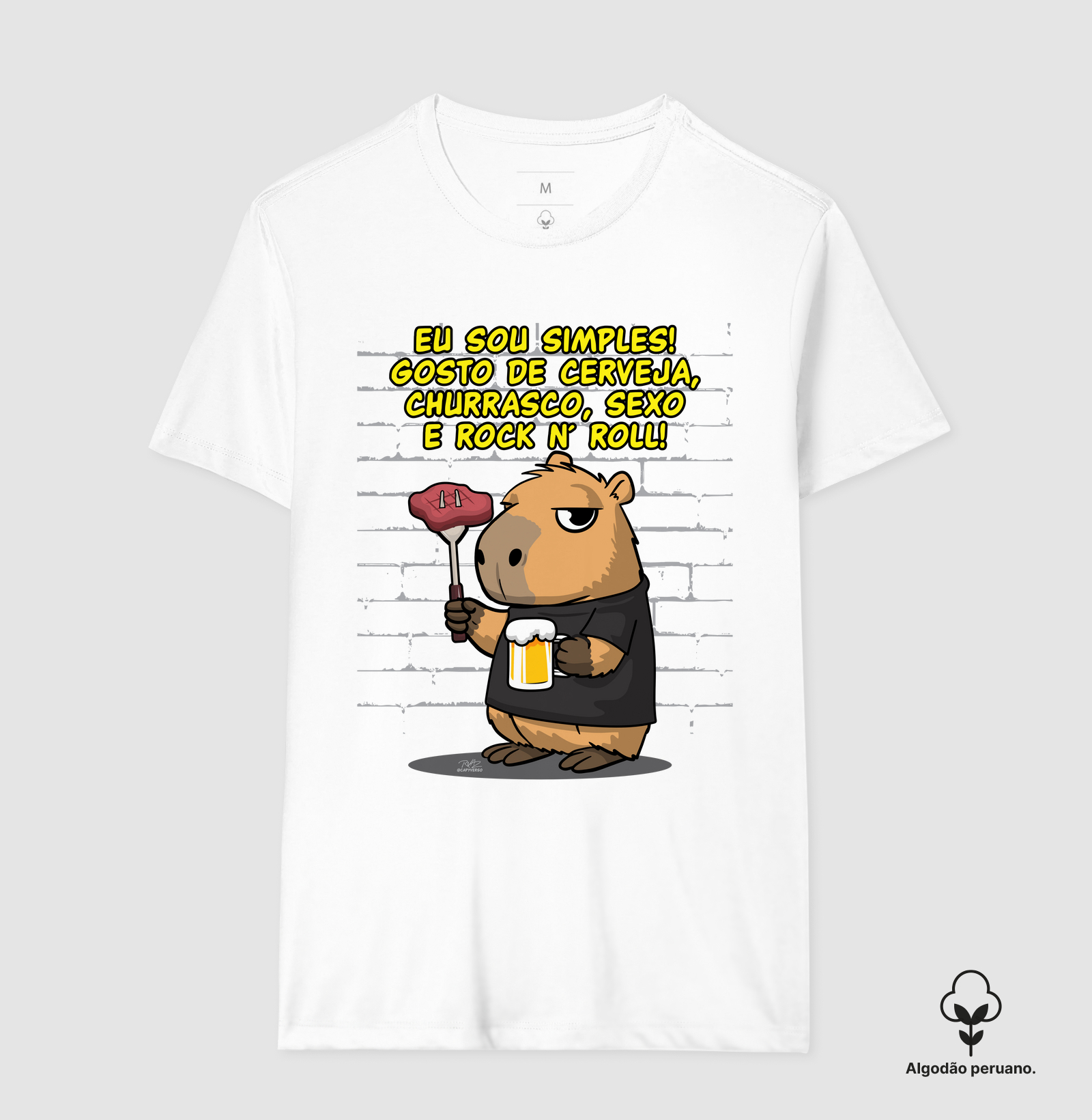Camiseta Capivara rock simples - Imagem 7