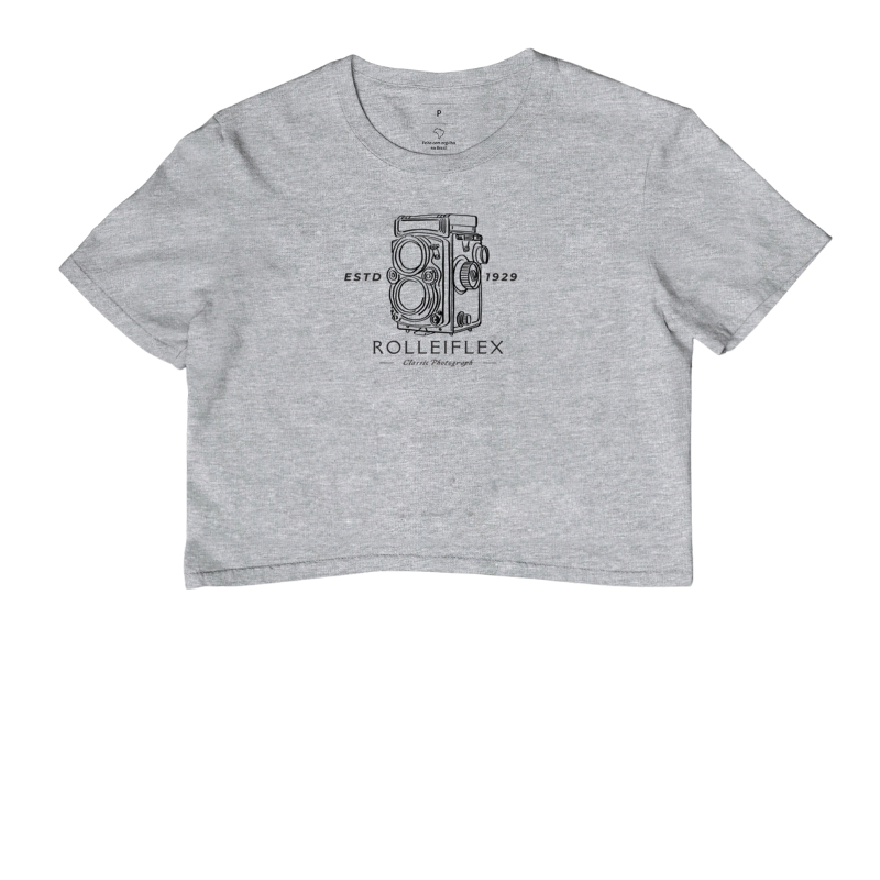 Camiseta feminina cropped rolleiflex classic photograph - Imagem 4