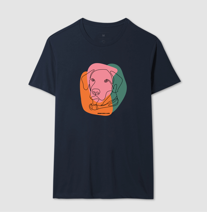 Cachorro de linhas e fundo rosa, verde e laranja - Imagem 7