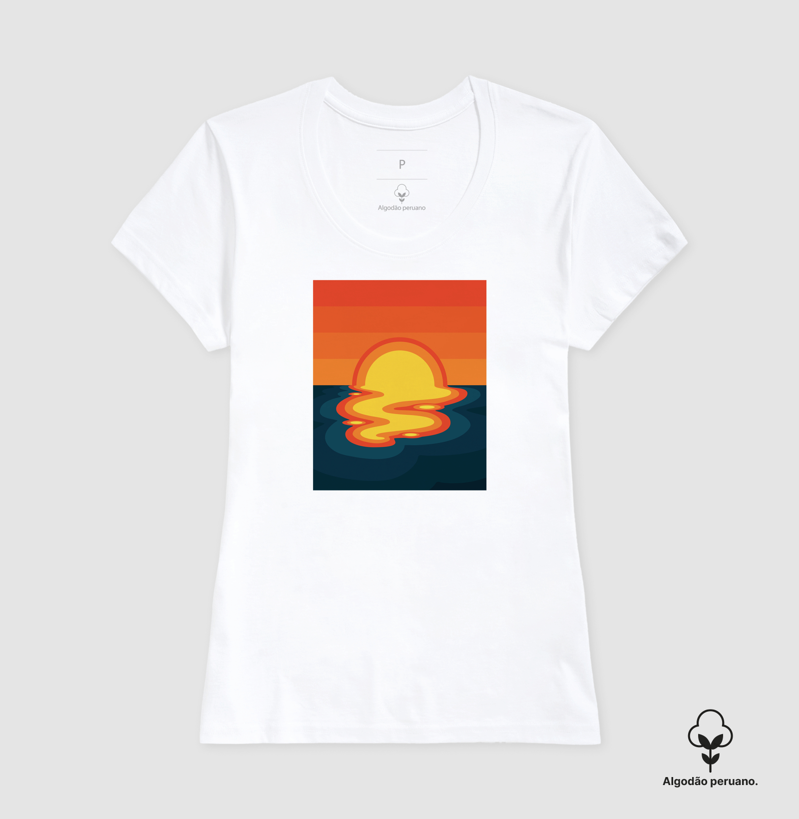 Camiseta Algodão Peruano Por do Sol - Imagem 3