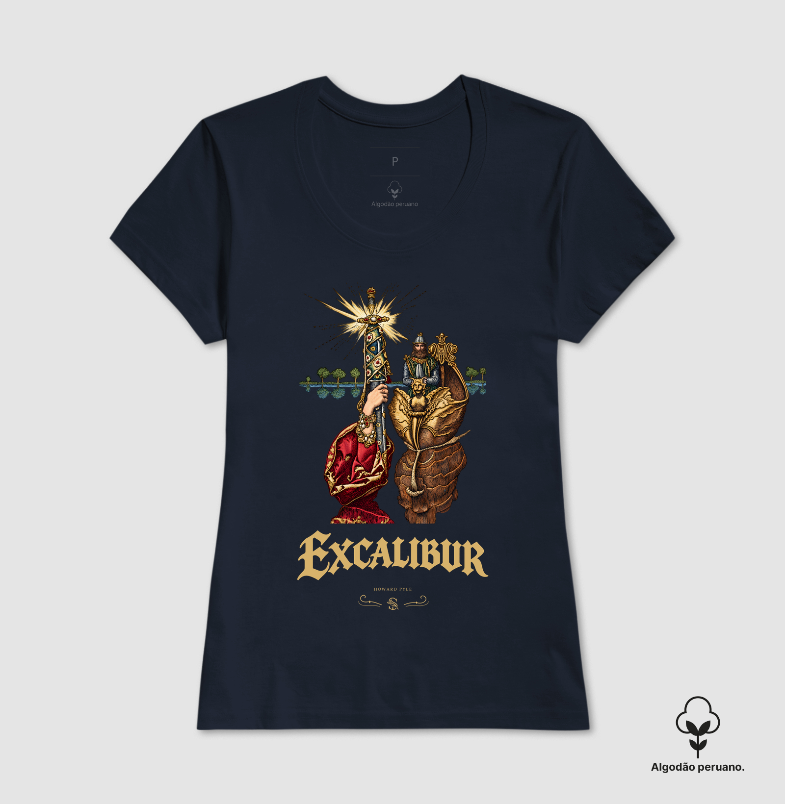 Excalibur — Howard Pyle (Algodão peruano) - Imagem 5