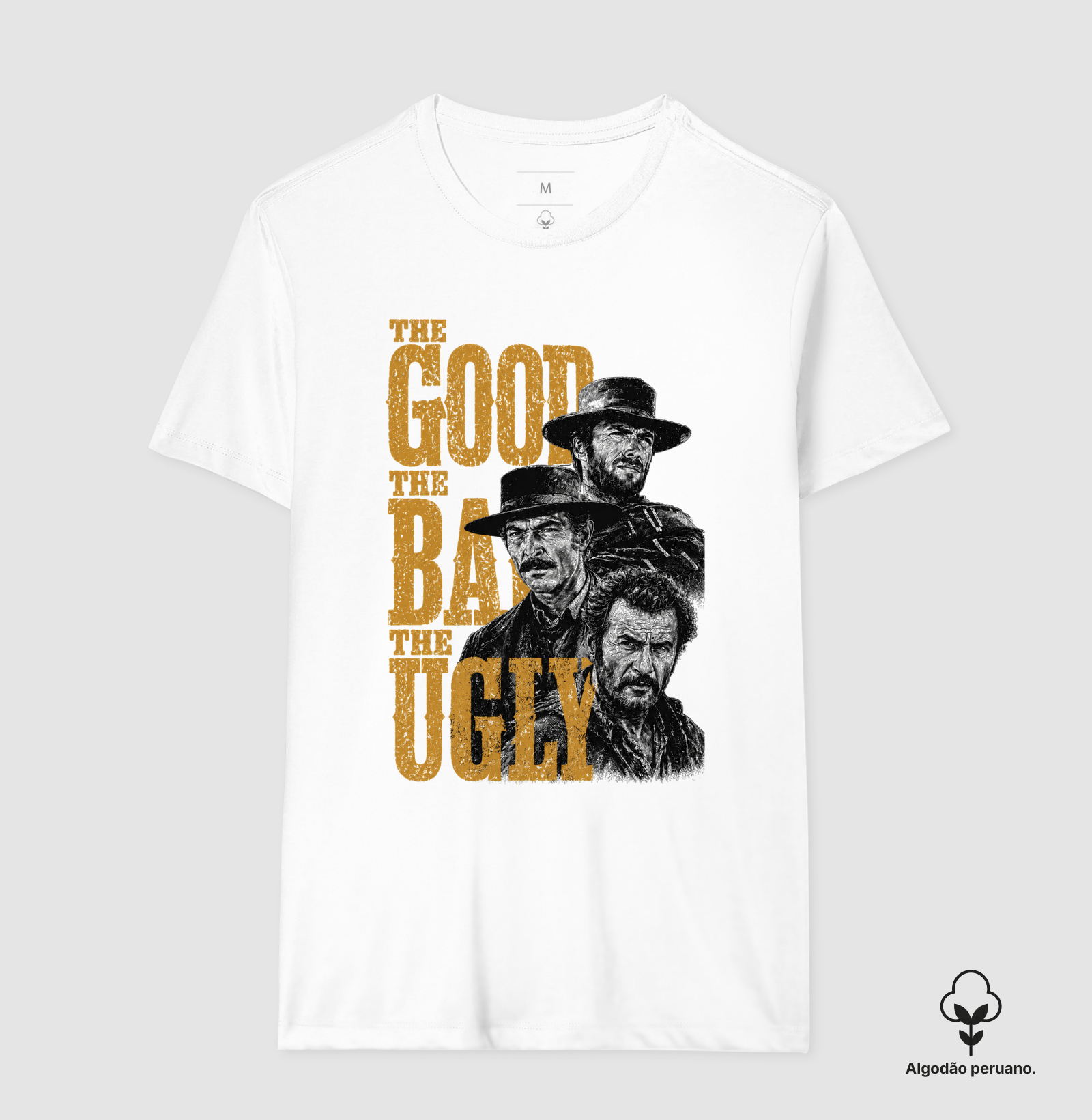 Camiseta Country Western Masculina - The Good, The Bad, The Ugly – Western Vintage - Imagem 3