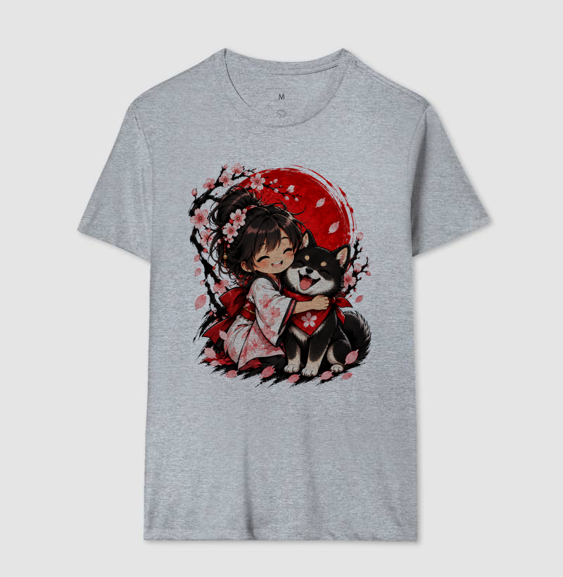 Sakura & Shiba — Amizade que Floresce (Preto) - Imagem 8