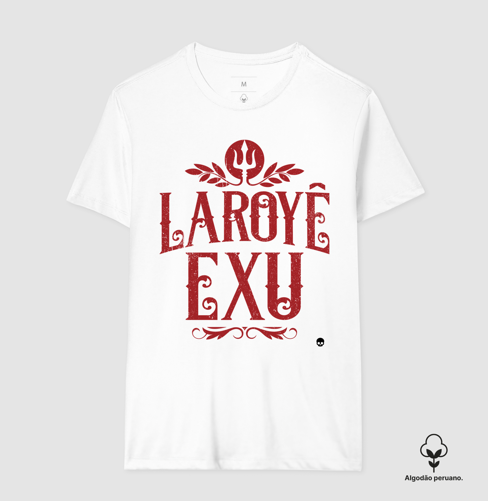 Camiseta Umbanda Laroyê Exu - Em Algodão Peruano - Imagem 4