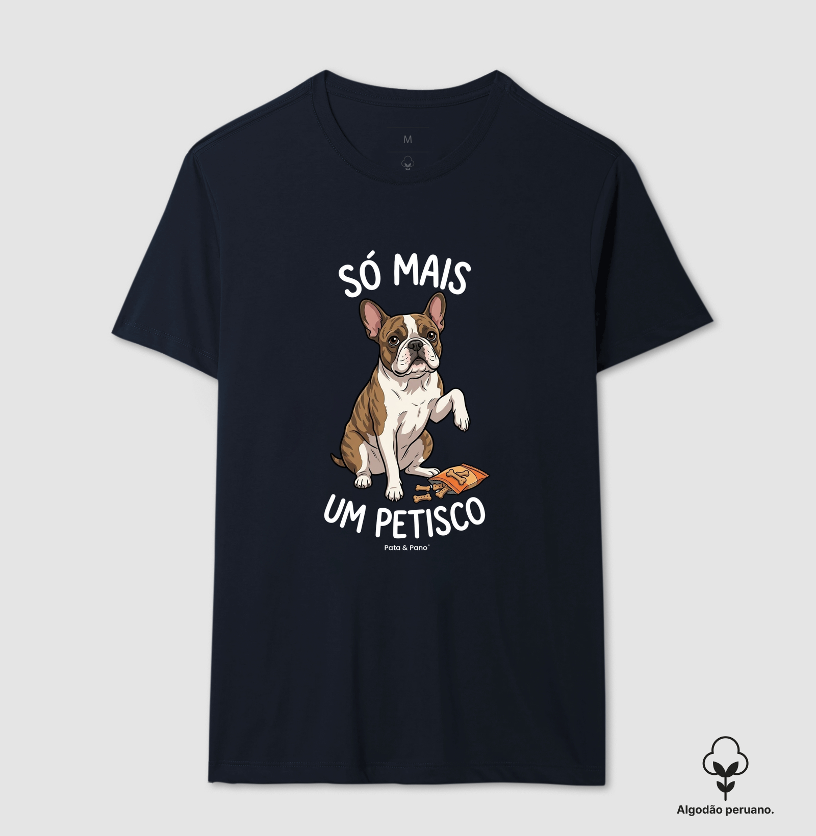 CAMISETA ALGODÃO PERUANO BULLDOGUE PETISCO - Imagem 3