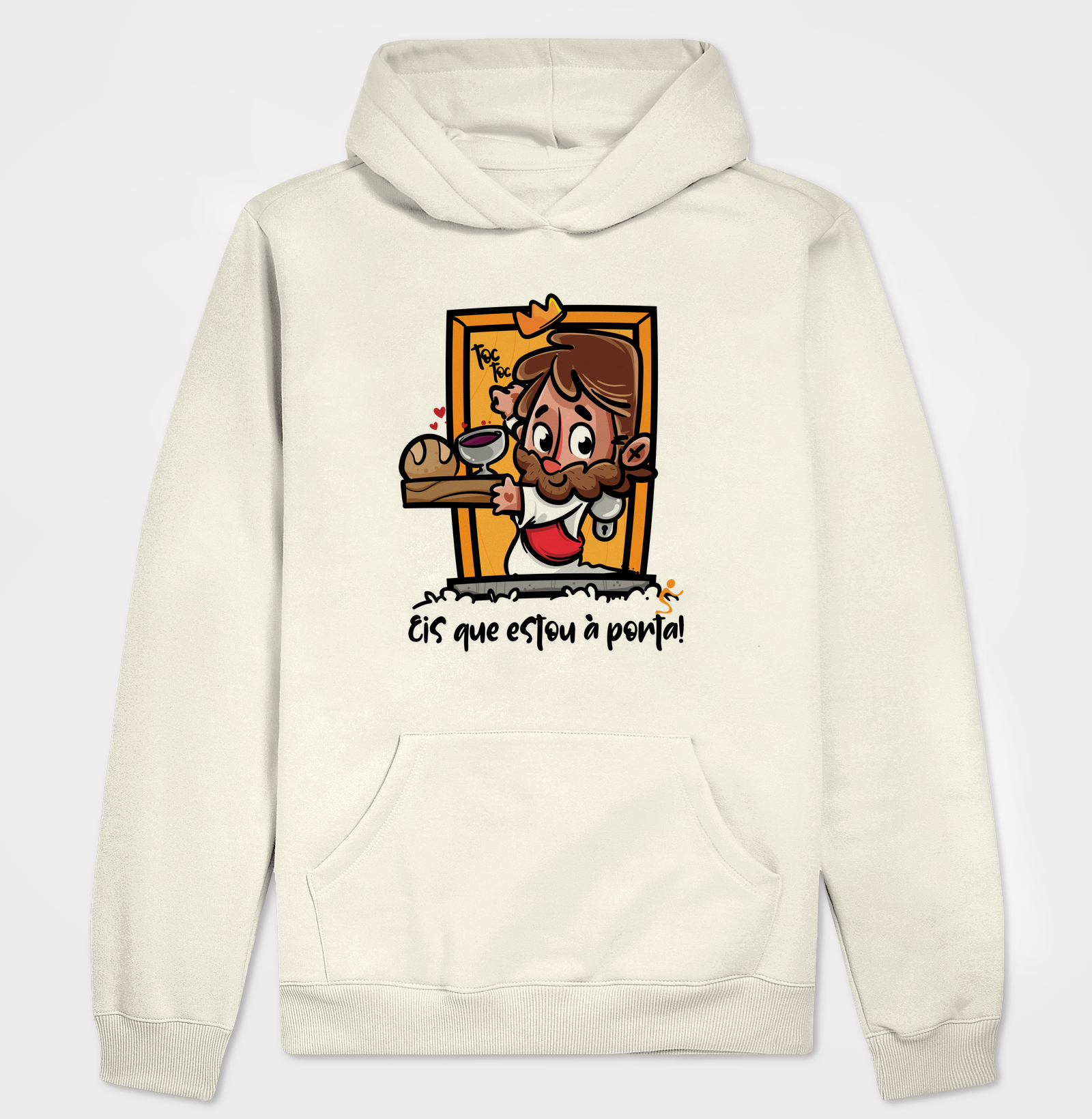 Hoodie Moletom Cristão Jesus Está à Porta - Imagem 3