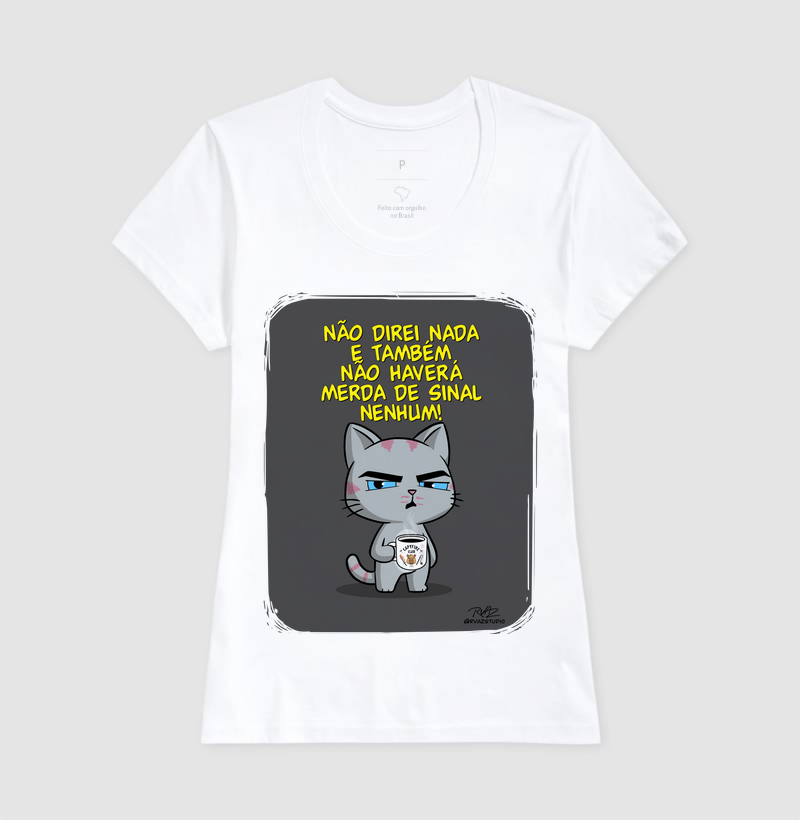 Camiseta Gato Sincero Sinal Nenhum - Imagem 5