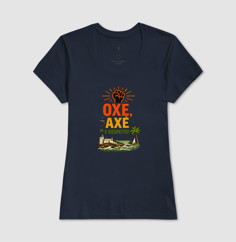 Camiseta Oxe, Axé e Respeito! Coleção Baianês. Masculina e Feminina. Algodão Premium. - Imagem 8