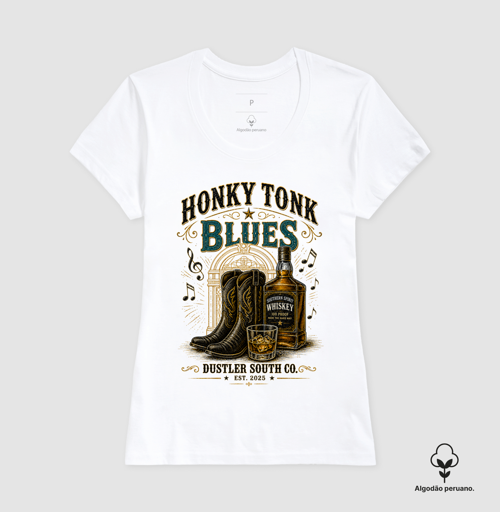 Baby Look Feminina Country Honky Tonk Blues - Imagem 2