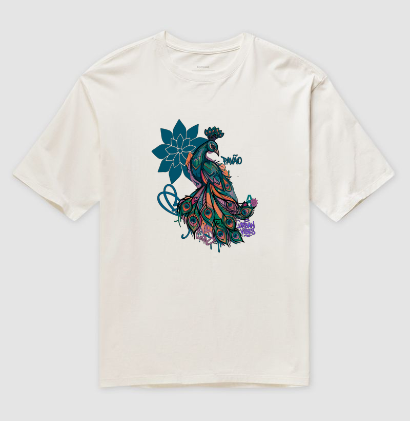 Camiseta Oversized Pavão | Origem Eterna — Aion Abstract - Imagem 6