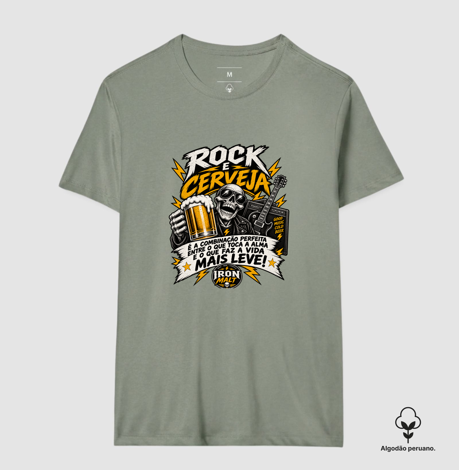 Camiseta Rock e Cerveja – Estampa Rock and Roll, Música e Cerveja - Imagem 8