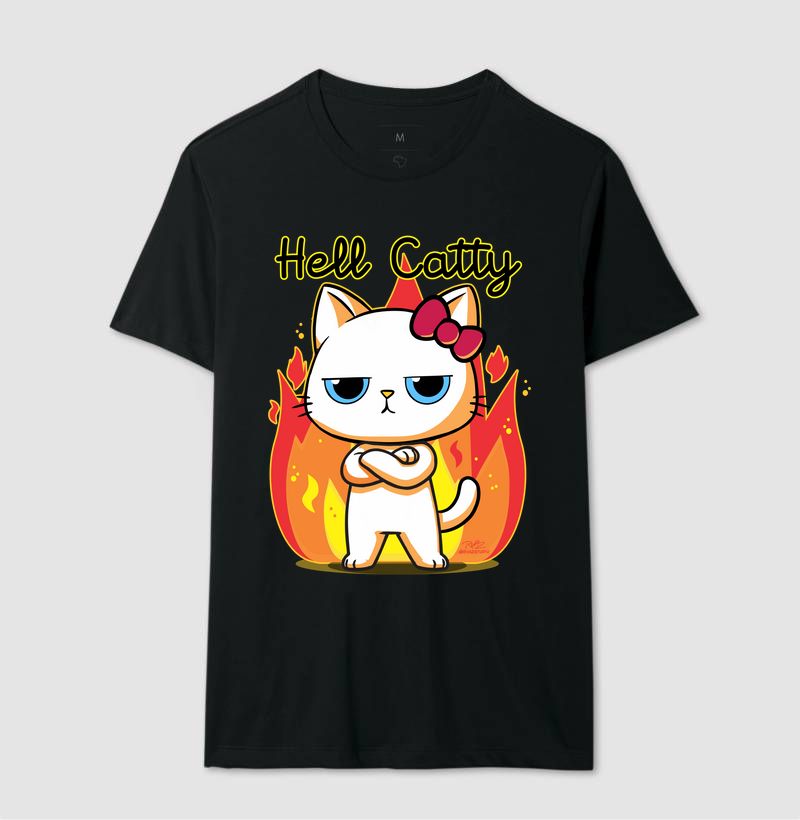 Camiseta Gato Sincero Hell Catty - Imagem 2
