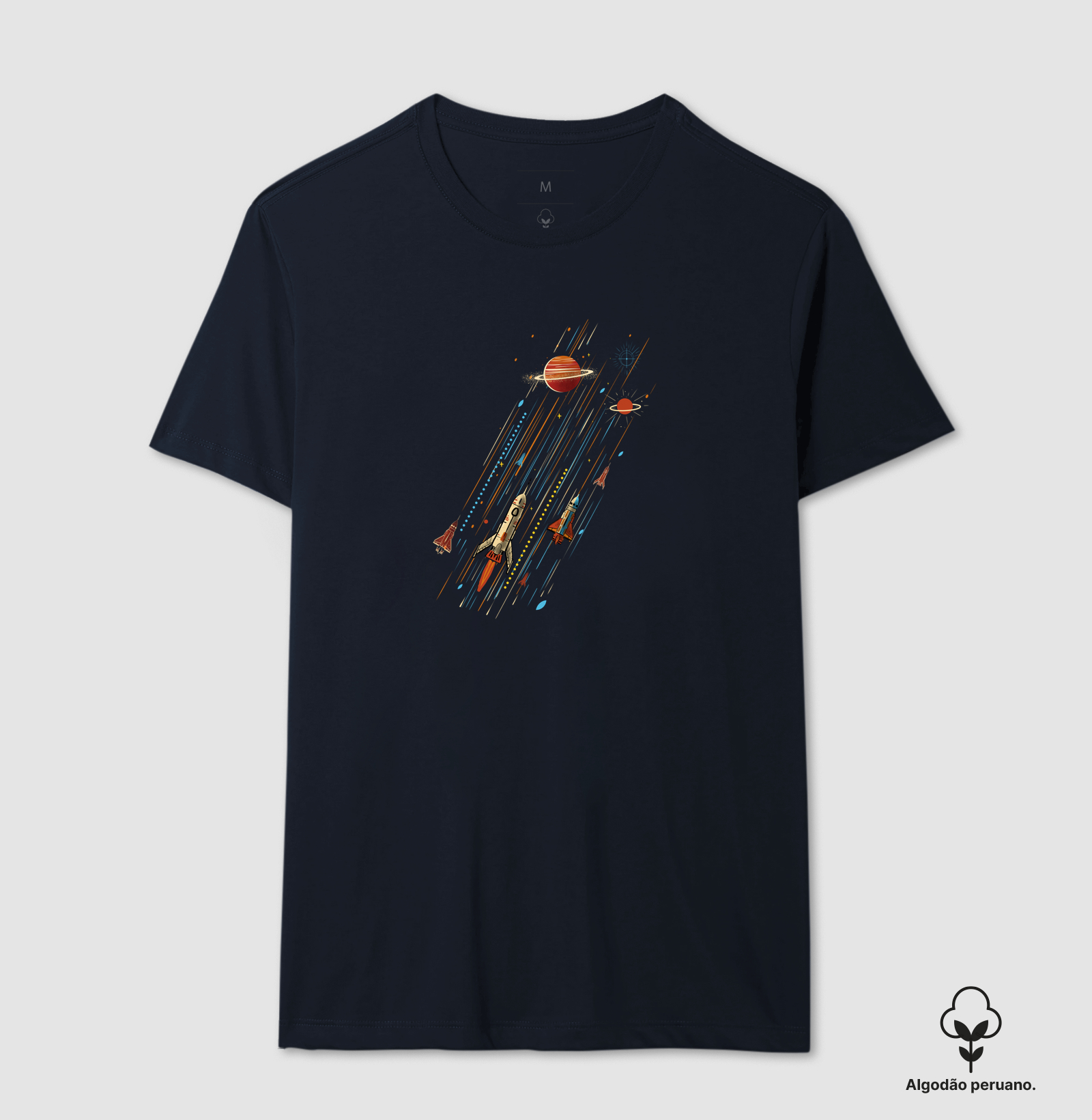 Camiseta Space Travel is Cool Algodão Peruano - Imagem 4