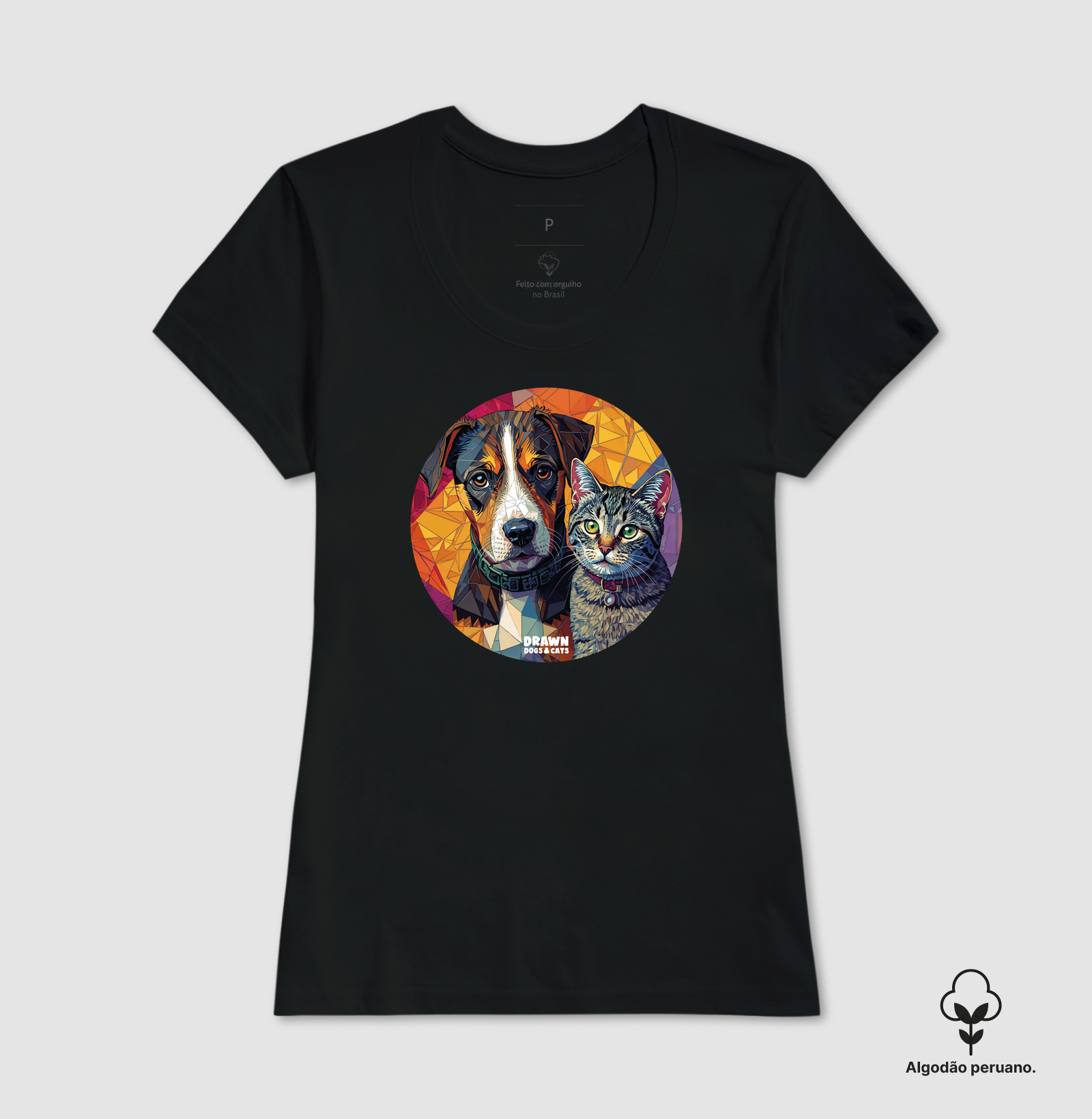 Cachorro e gato mosaico em círculo - Imagem 3